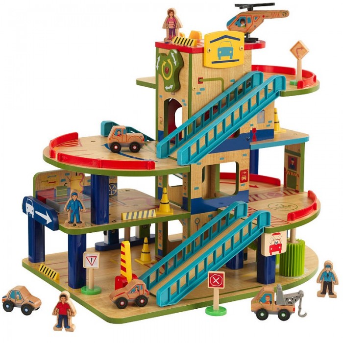 Garaj pentru masinute cu 4 nivele si spalatorie Wash n Go - Kidkraft 63470